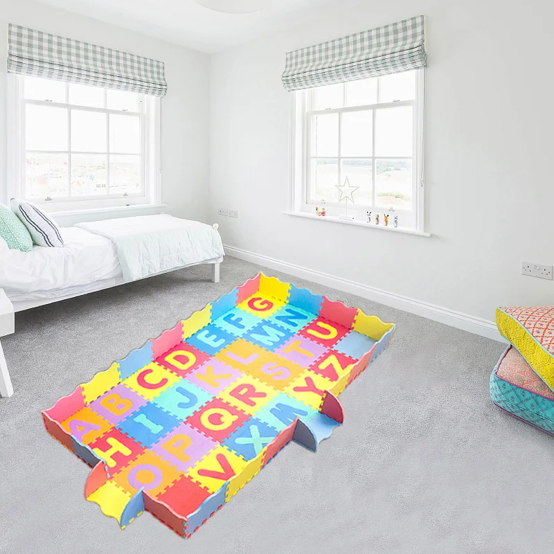 26 Interlocking & Removable Foam Thick ABC Tiles Alphabet Mat for Kids Puzzle Floor Play Number Mat