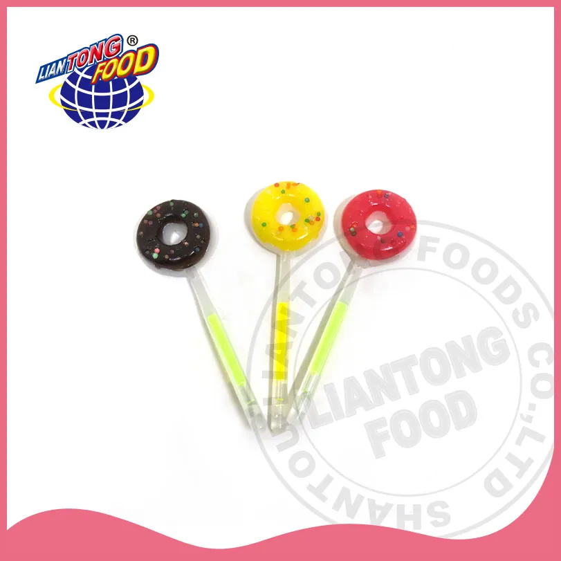 Новый продукт высокое качество Южноафриканский рынок лидер продаж леденец в форме пончика флуоресцентные конфеты