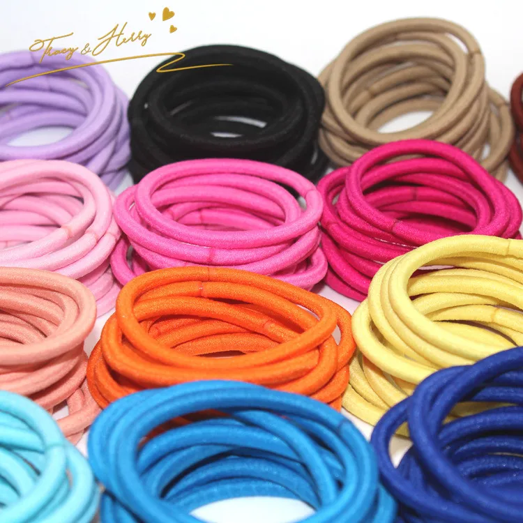 Korean Style Hair Rings 4mm Superior High Hair Elastic Band for Girls Hair Decoration Kids Party or Daily Life
