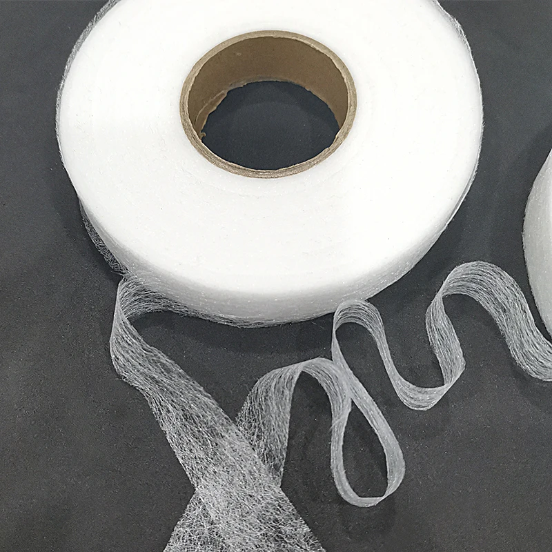 roll Iron on net film hot-melt adhesive Hem Hot fuse Interlining Cutting tape Net web fusible trim bonding hemming tape