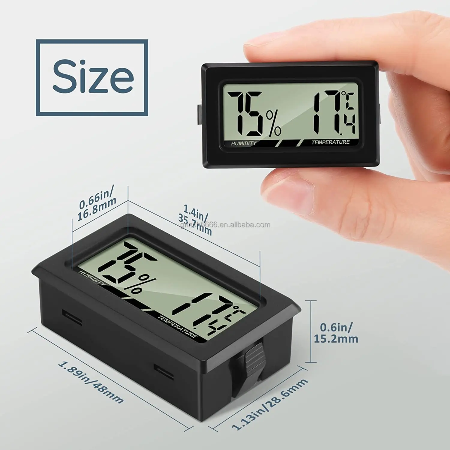 Mini LCD Digital Thermometer Hygrometer Temperature Humidity Tester for Fridge Interior Digital Humidity Meter Thermo-hygrometer