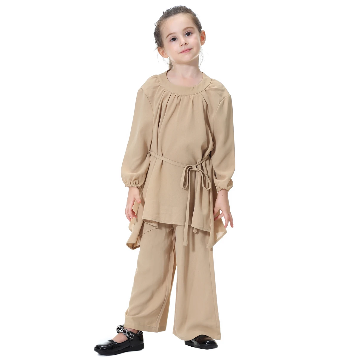 2022 best seller loose casual style cotton material kids clothing Southeast Asia Islamic two piece set children clothing