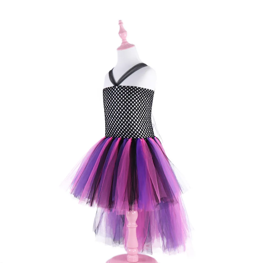 
Wholesale lace children clothes purple bubble halloween organic baby christmas clothing for little girls 