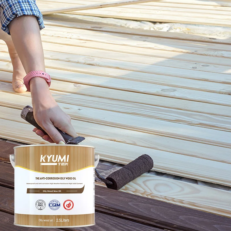 Premium quality long-lasting oil-based transparent wood top coat for wood surface