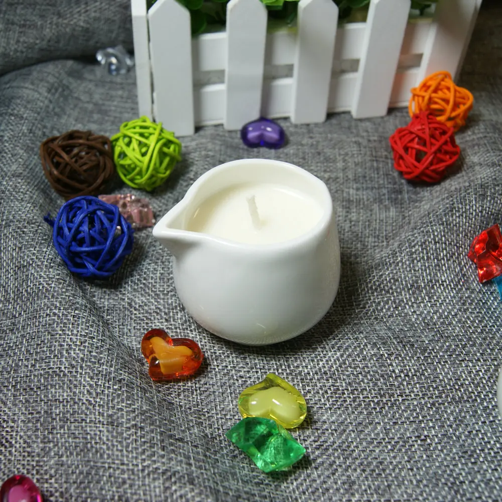 100% Natural soy wax sexy body massage oil candle for Skin and Relax