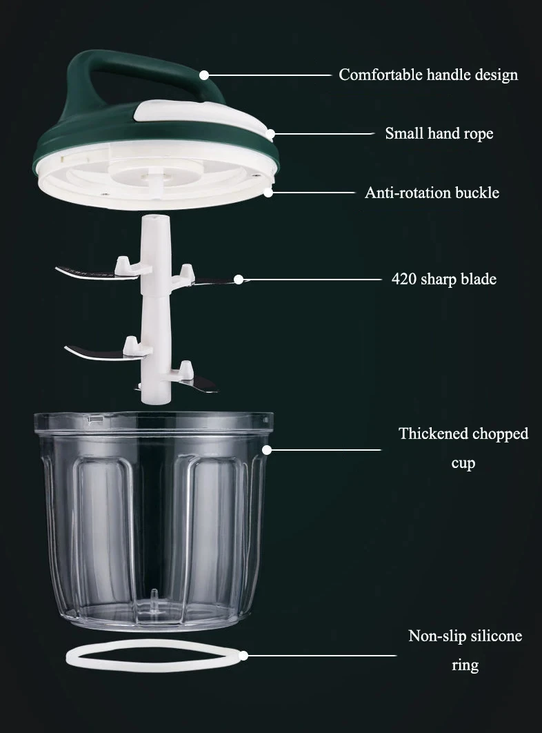 Hot Selling Kitchen Manual Meat Grinder Garlic Onion Chopper Cutter Vegetables Shredder