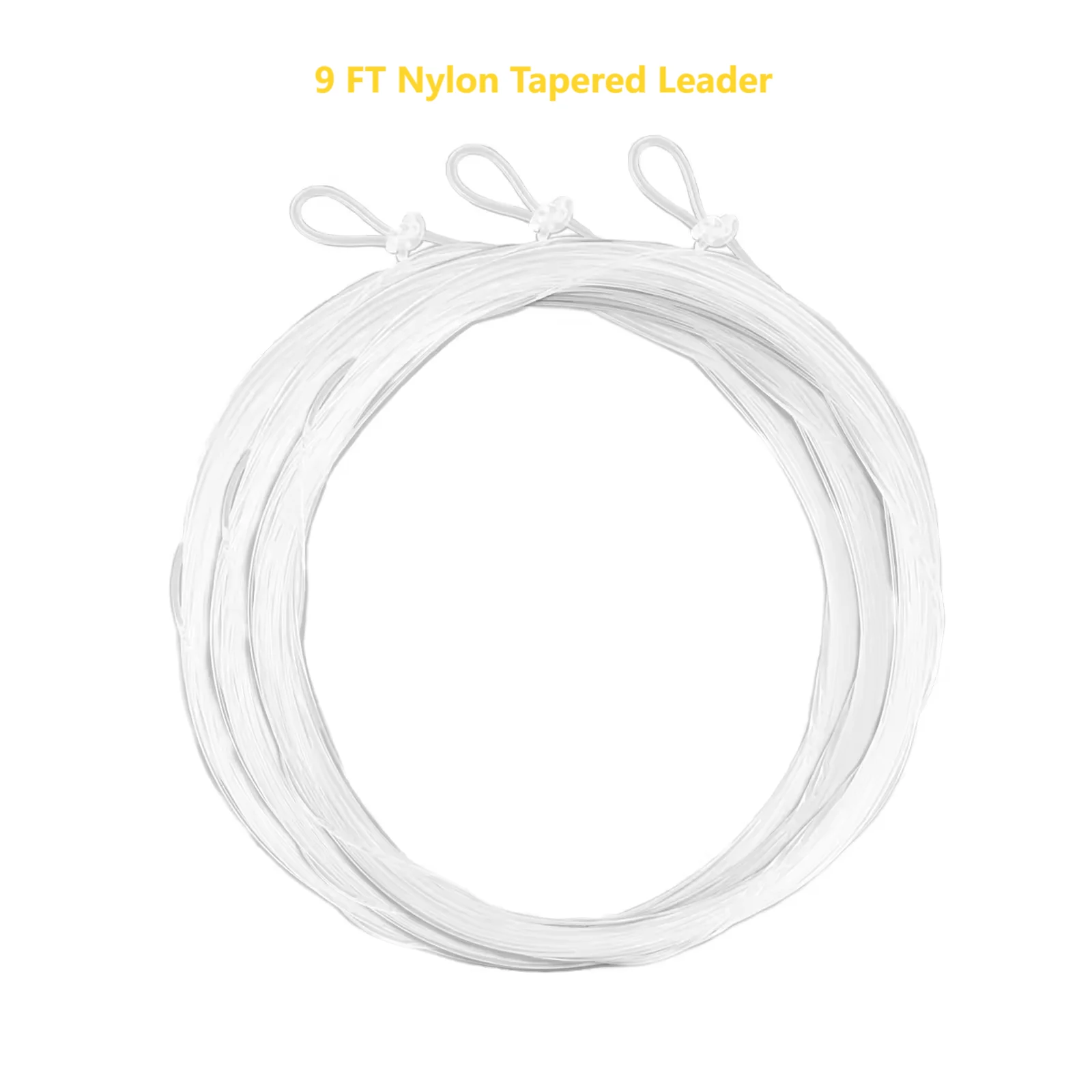 9 FT Nylon Fly Fishing Tapered Leader Line for Fly Fishing with pre-tied loop using in freshwater areas providing custom service