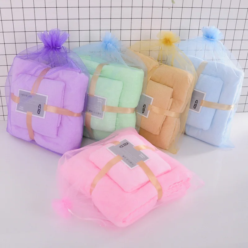 China factory wholesale highly absorbent high density coral velvet towel bath towel set
