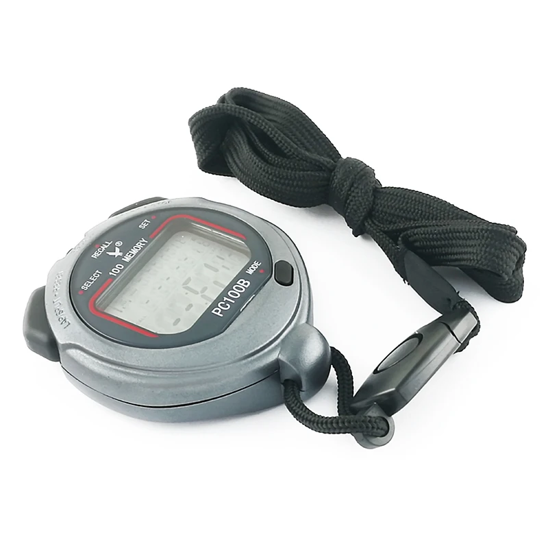 LEAP Factory Hot Selling Waterproof Stopwatch LCD Display Timer Clock with Titanium Gray