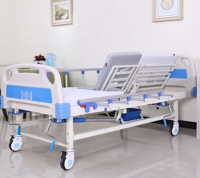 China Mechanical Two Function Height Adjustable Hospital Medical Patient Bed