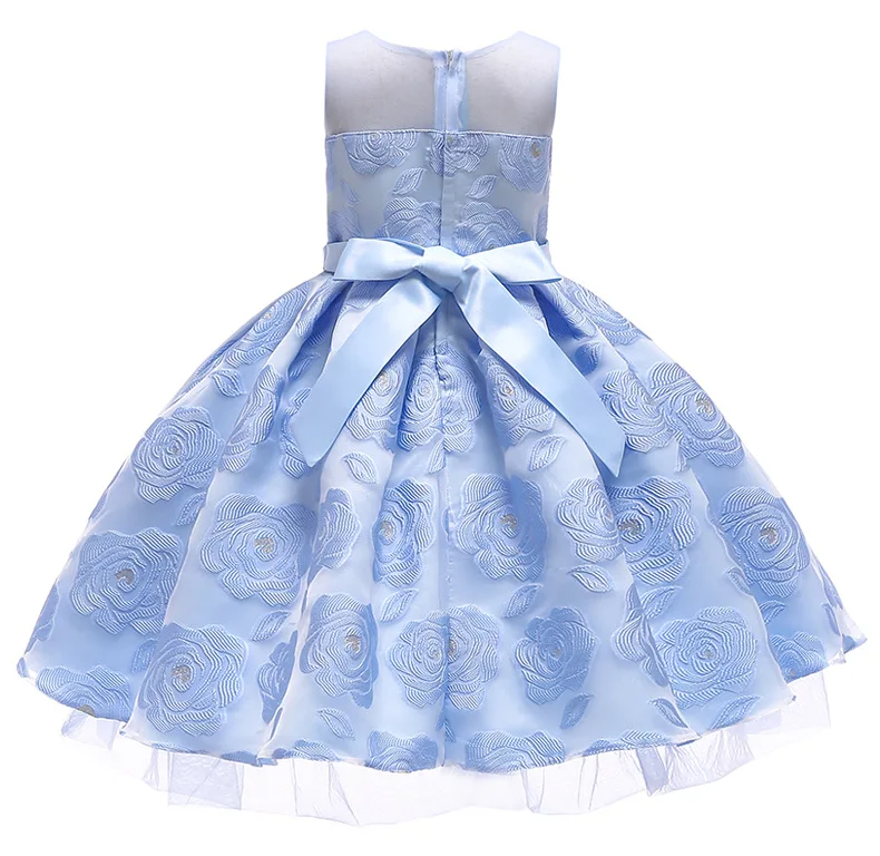 D0025  New Arrival Elegant Ankle-length Kids Gown Brides Maid Wedding Party Girls Dresses 2019