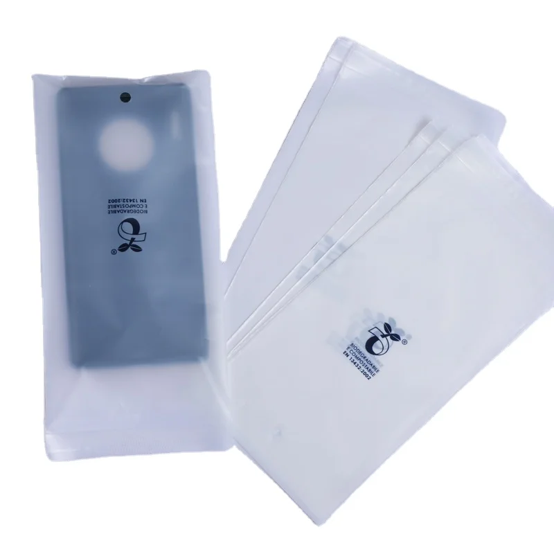 eco friendly waterproof  compostable biodegradable plastics bag custom bag ziplock sealing bag for phone case