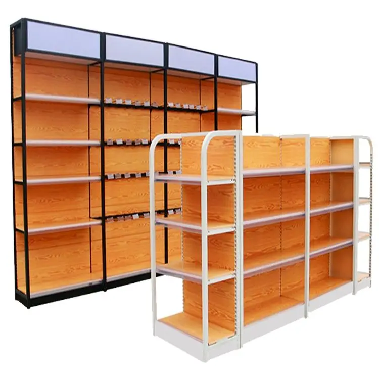 Gondola Shelving Wooden Pharmacy Decoration Shelves For Medicine Shop