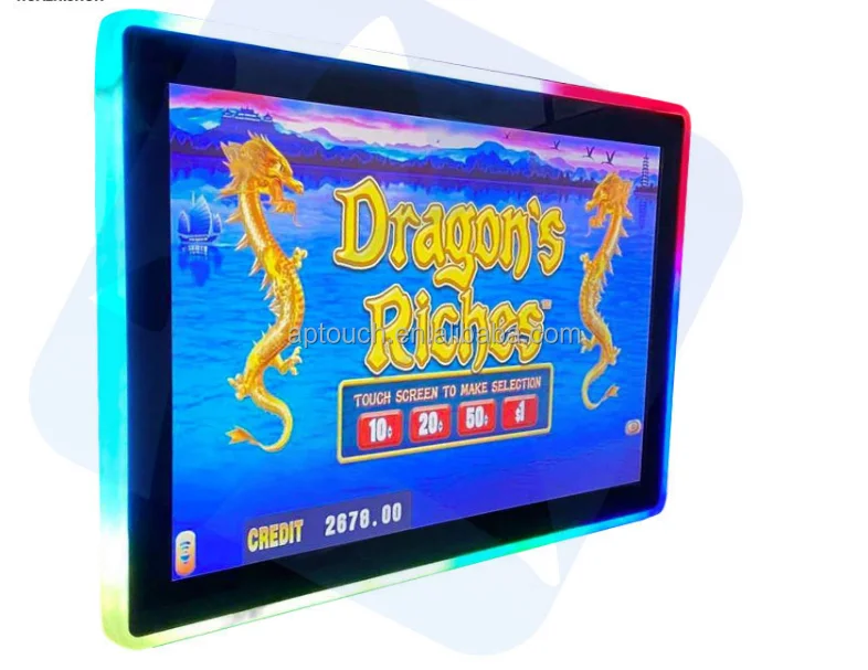19inch 21.5inch 22inch ELO/3M driver capacitive touch monitor with LED lights wofk for R-oulette/POG/Texas Keno