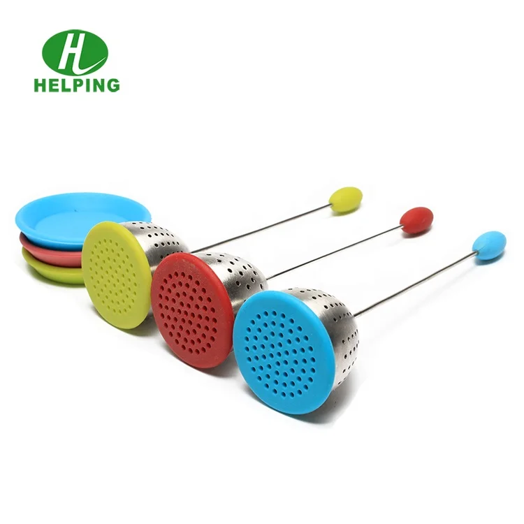 Wholesale Factory Stainless Steel Tea Filters Silicone Tea Strainer For Home Using