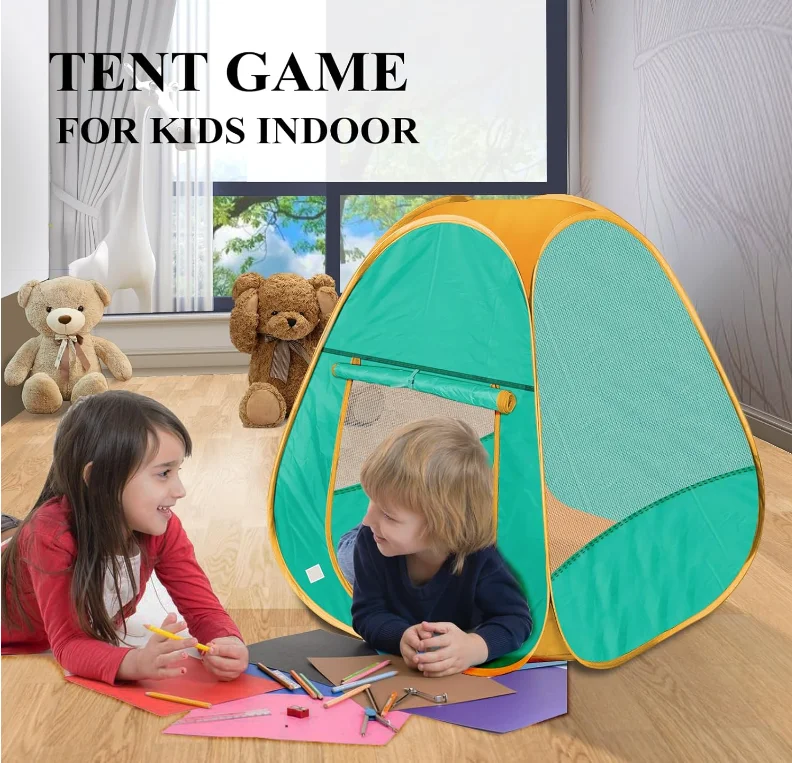 2 Pcs Automatic Setup and Foldable Playhouse Castle Toys Outdoor and Indoor Kids Play Tent Pop Up Tent for Girls and Boys