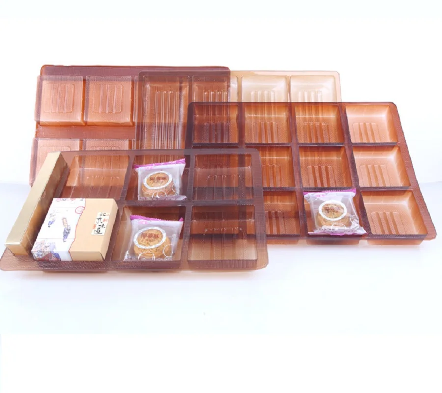 Food Grade Plastic PVC Chocolate Candy Tray Black Bottom Chocolate Blister Packing Cookies Trays PET Insert For Chocolate