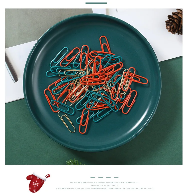 Creative Office School Christmas Theme Multi Paper Clip Binder Clip Thumbtack Stationery Gift Set Stationery Supplies