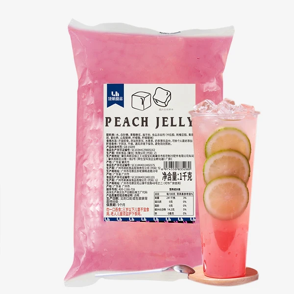 Factory wholesale milk tea raw materials a variety of fruit flavored pudding, peach, strawberry, grape, orange flavor jelly