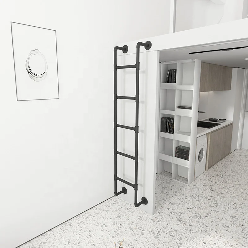 Nordic Fashion Retro Dormitory Special Climbing Ladder Thickened Metal Fixed Wall Ladder