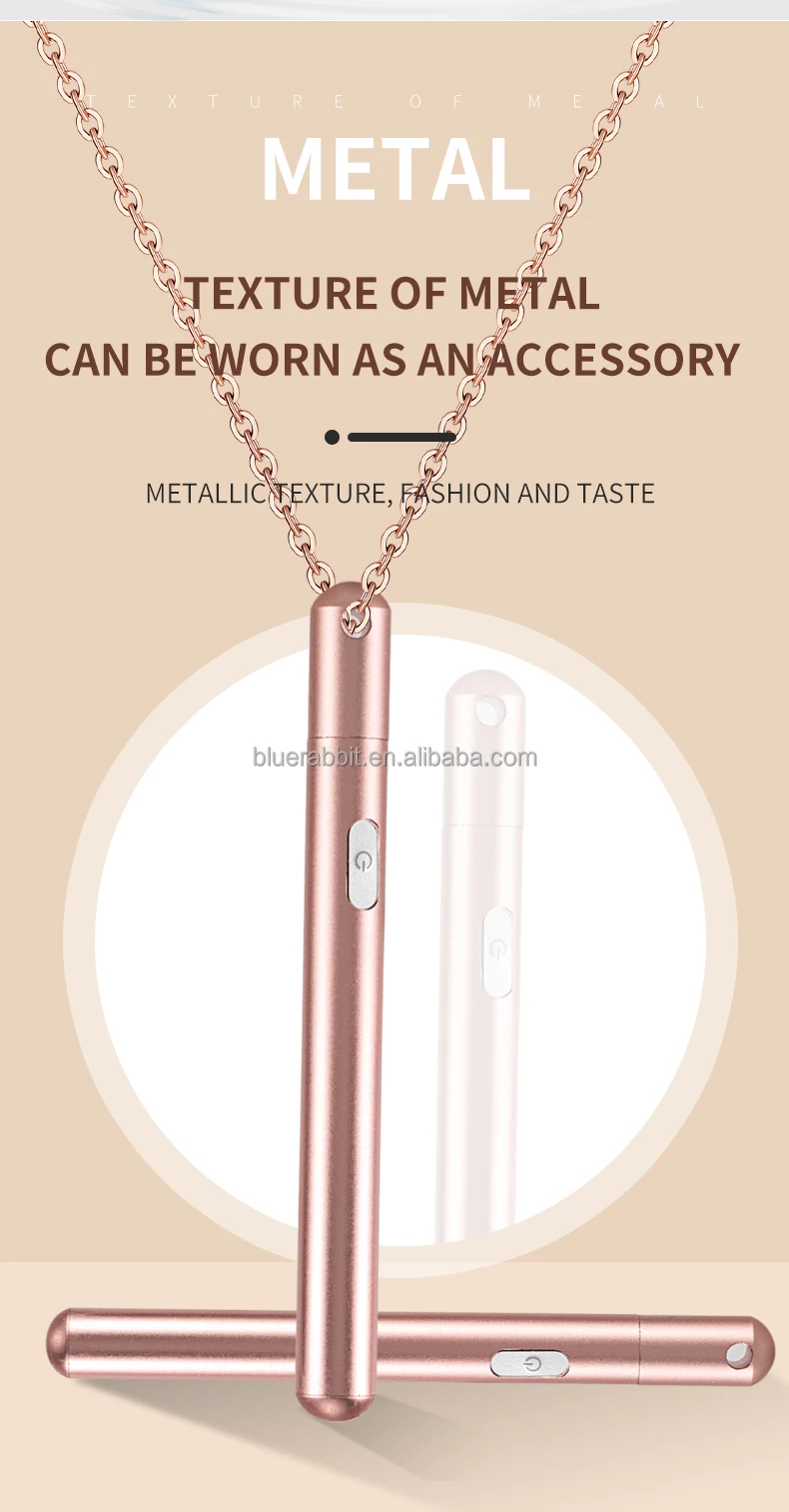 Vibrators Necklace Wholesale USB Rechargeable Stainless Steel Dildo Sex Toys Mini Rose Gold Vibrating Bullet Vibrator