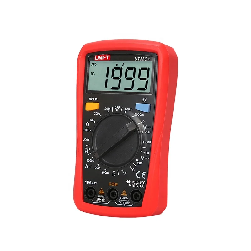 UNI-T UT33A+ UT33B+ UT33C+ UT33D+ Digital Multimeter Auto Range Palm Size AC DC Voltmeter Ammeter Resistance Capatitance Tester