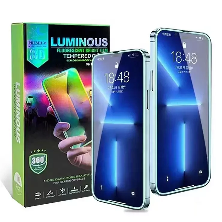 Hot Sell Glow Privacy In The Dark Iphone Screen Protector For Iphone 6 7 8 Plus 11 13 14 Pro Max 12 Mini Xs XR