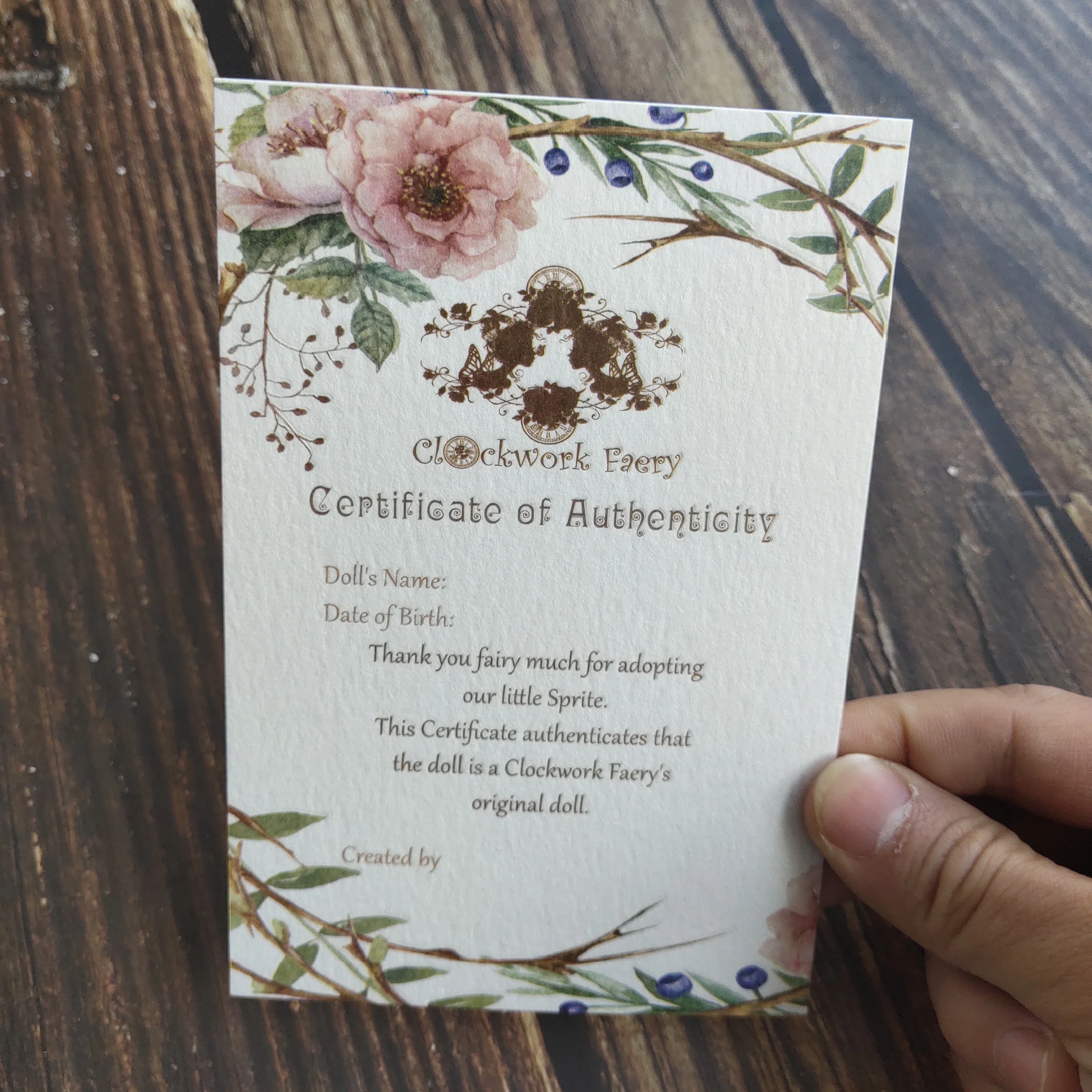 4" x 6" invitation requires rose gold stamp