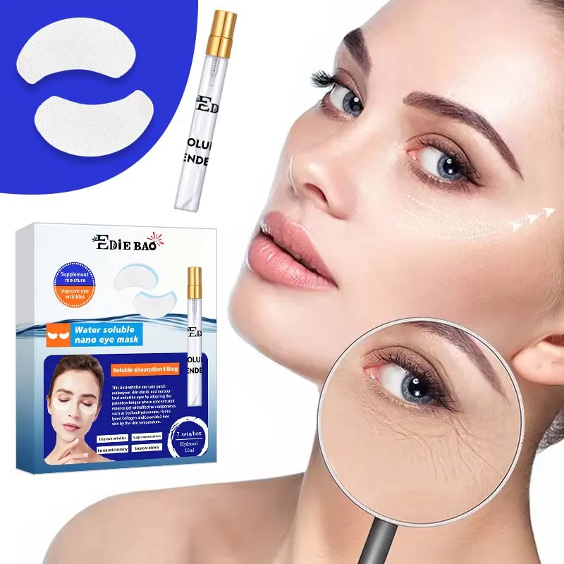 Ediebao Soluble Collagen Anti Aging Eye Mask High Prime Collagen Cloth Film Patches Moisturizing Remove Dark Circles Eye Care