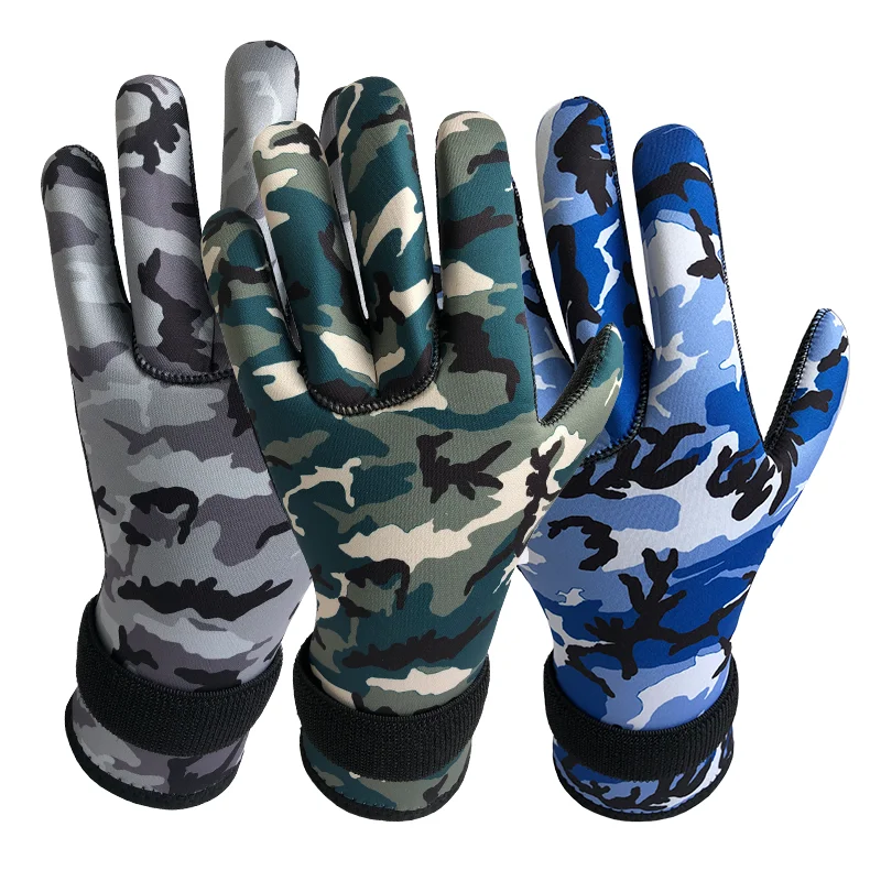 2022 неопреновые 3 мм камуфляжные перчатки для плавания и дайвинга Нескользящие износостойкие рыбалки