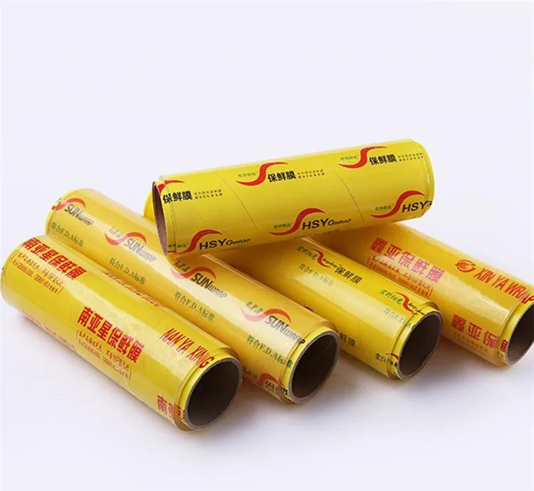 
Hot Sale transparent cling film roll pvc food grade cling film food 