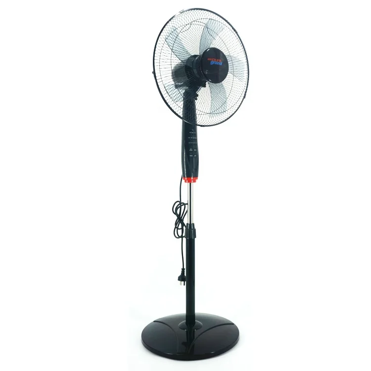 5 Blades hot selling new design good quality industrial office floor round base plastic grill modern electric stand fan