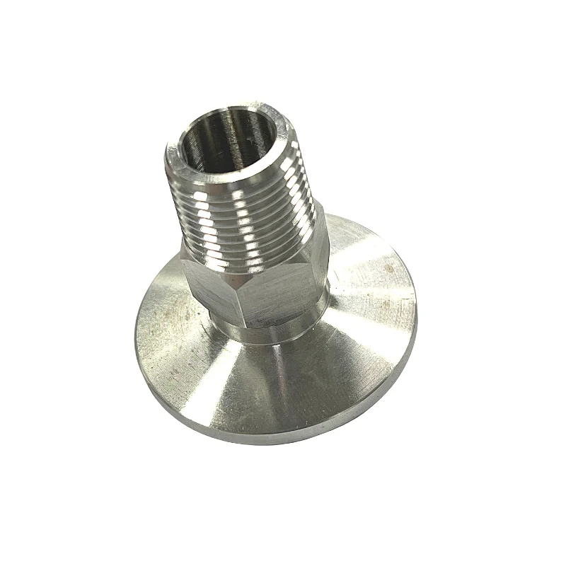 Stainless Steel Kf To Male Bspt Tapered Threaded Adapter Iso-kf Vacuum Flange Pipe Fittings Hexagonal Slotted Side