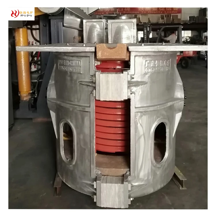 Medium frequency iron steel induction melting furnace