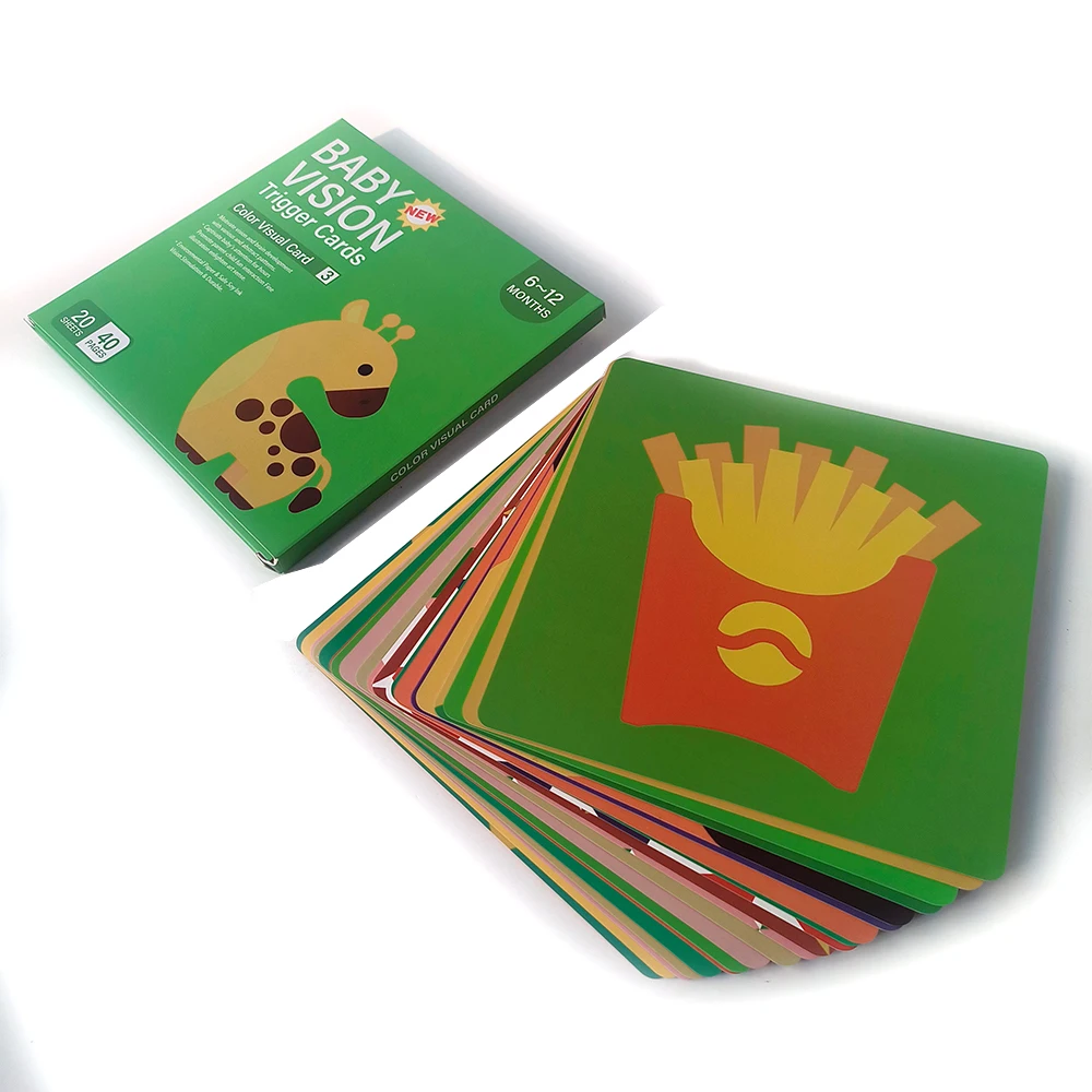 2024 New Baby physical vision trigger cards Colors shapes Numbers Educational Preschool Toddler Flashcards