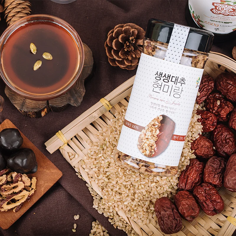 Zero Additives Crispy Breakfast Meal Replacement Korean Supplier Hot Sales Bulk Price Top Grade Jujube Red Date Brown Rice Flake