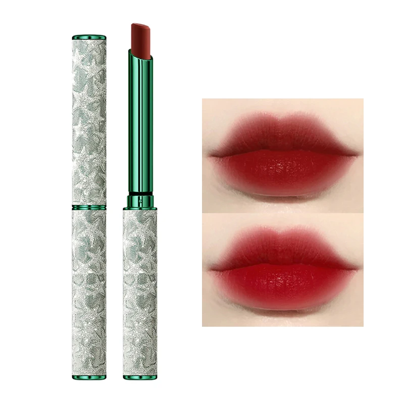 High Quality 6 Colors Lipstick Silky Sexy Red Lipstick Private Label Cosmetic Stylish Matte Moisturizing Lipstick