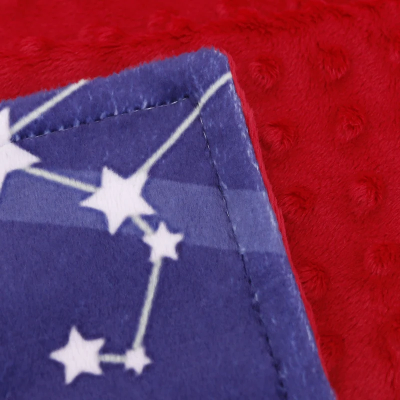 Custom Animal Print 100% Polyester Super Soft Mink Dot Kid Bedding Lightweight Minky Bubble Baby Blanket