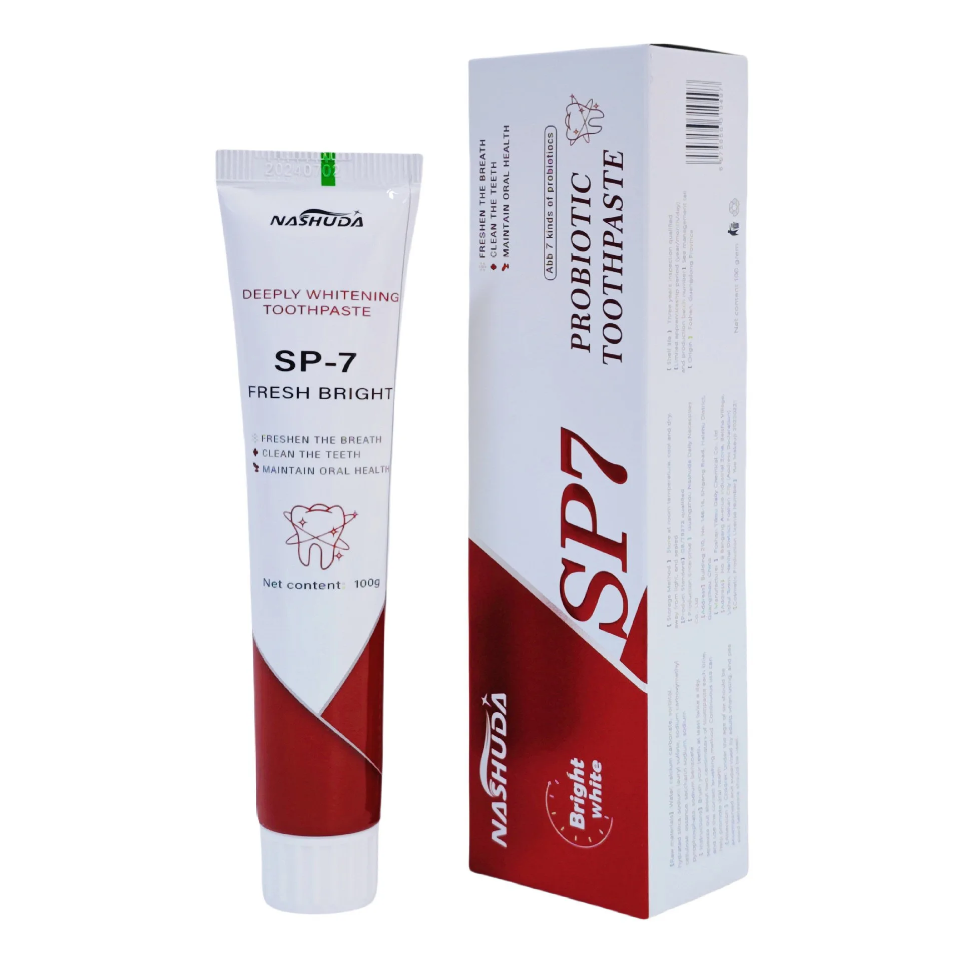 Strawberry Probiotics single use toothpaste Oral Whitening Toothpaste Gum Protection toothpaste Clean mouth and fresh breath