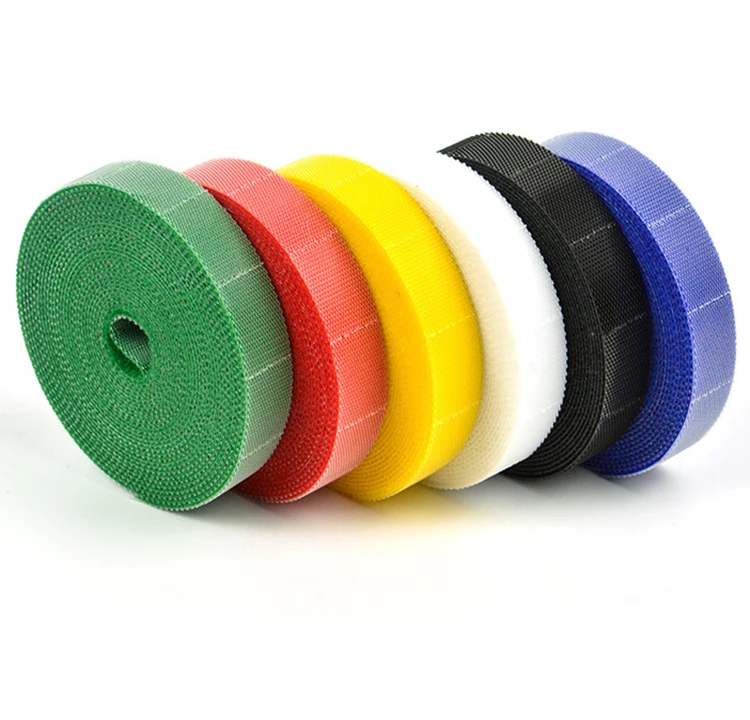 Custom Self Adhesive Tear-able Back To Back Wire Tie Curtain Plant Fixed Binding Hook And Loop Belt