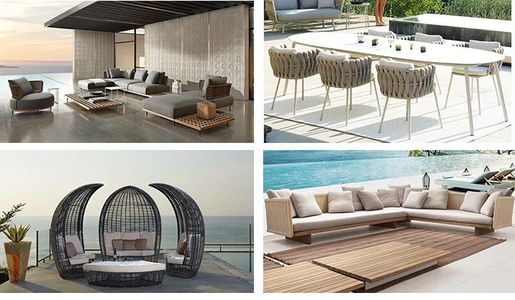 wholesale  KD outdoor pear daybed furniture