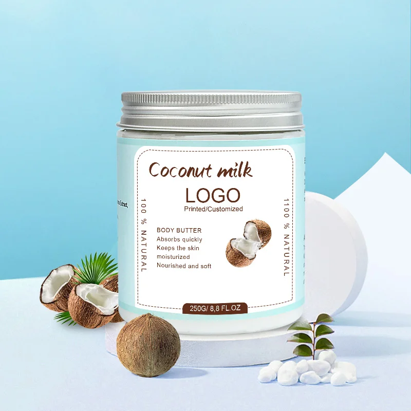 250ML Vegan and Cruelty Free Smoothing whipped Shea & Cocoa body lotion Coconut Body Butter For All Skin