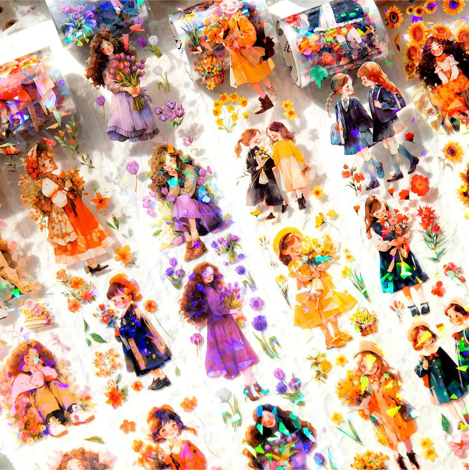 Yanji flower and girl scrapbooking pet deco tape shell light pet masking tape