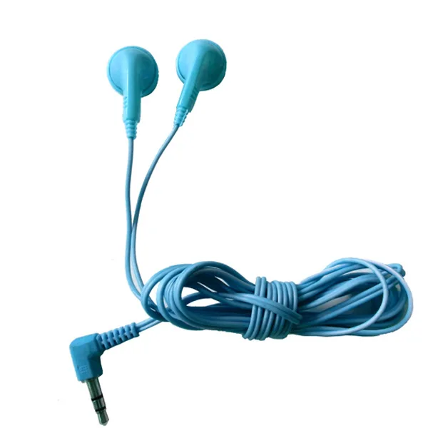 Mono or Binaural Disposable 3.5mm In Ear Wired Earphone for School Tourism Museum Concert For Bus or Train or Plane