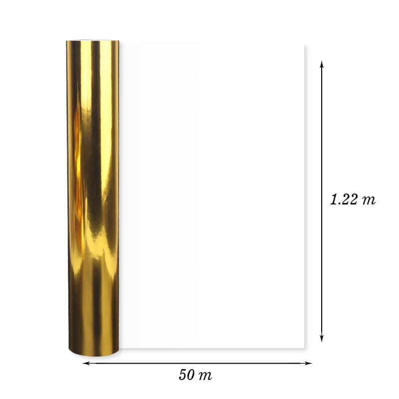 Qingyi Metallic Gold Color Self Adhesive PEt Cutting Self-Adhesive Sign Sticker Paper Oracal 651 Vinil Film Craft Vinyl Roll
