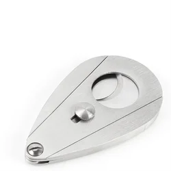 Raindrop Steel face cigar knife Cigar scissors Metal portable stainless steel thickened double edge punch
