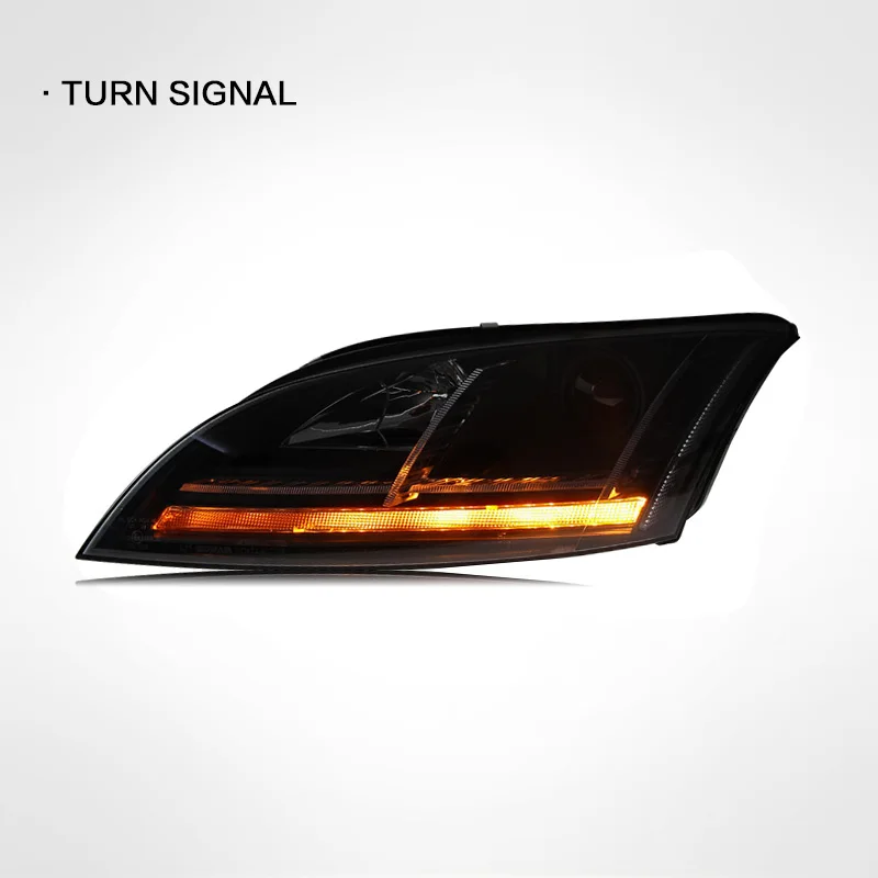 LINK-TO Suitable For Audi TT 2006-2014 Headlight Assembly Modified LED Daytime Running Light Turn Signal Bi-optical Lens Xenon