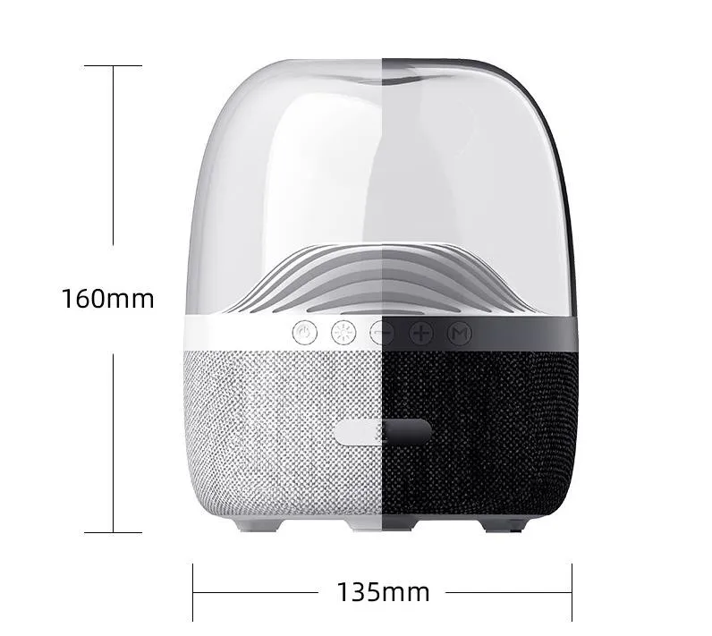 New design Music glass third generation BT sound network red computer small sound luminous subwoofer mini speaker