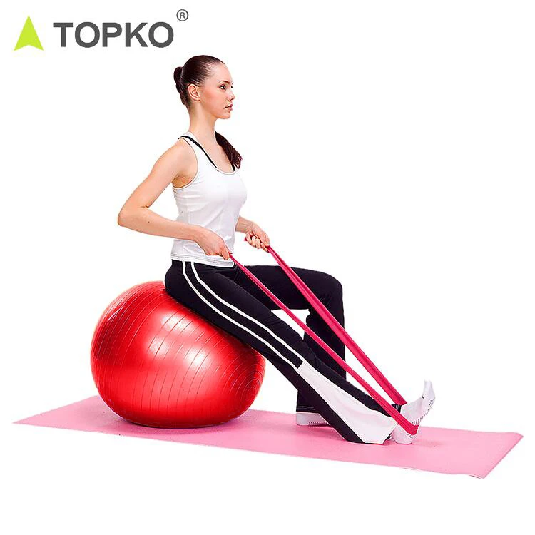 TOPKO Fitness Non Slip Balance Exercise Pilates 65cm PVC Yoga Balls Anti Burst Pro Custom Logo Gym Balls For Sale