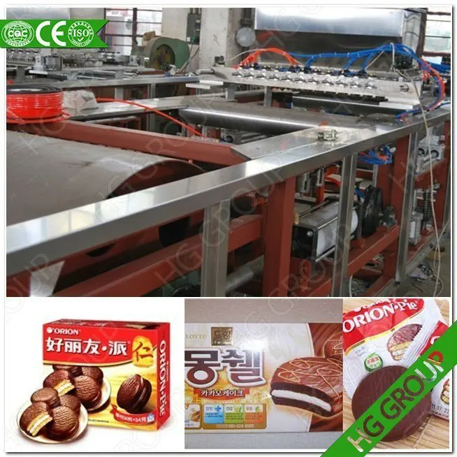 Sandwich Cake Baking Machinery Factory Price Delicious Chocolate Pie Making Machinery Cake Pie Making Machine
